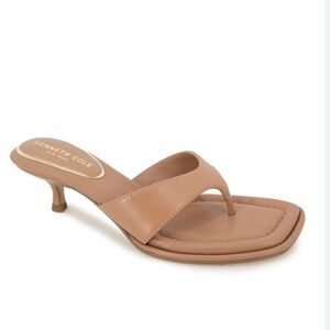 New Kenneth Cole Women's Brown Sandals with kitten heals